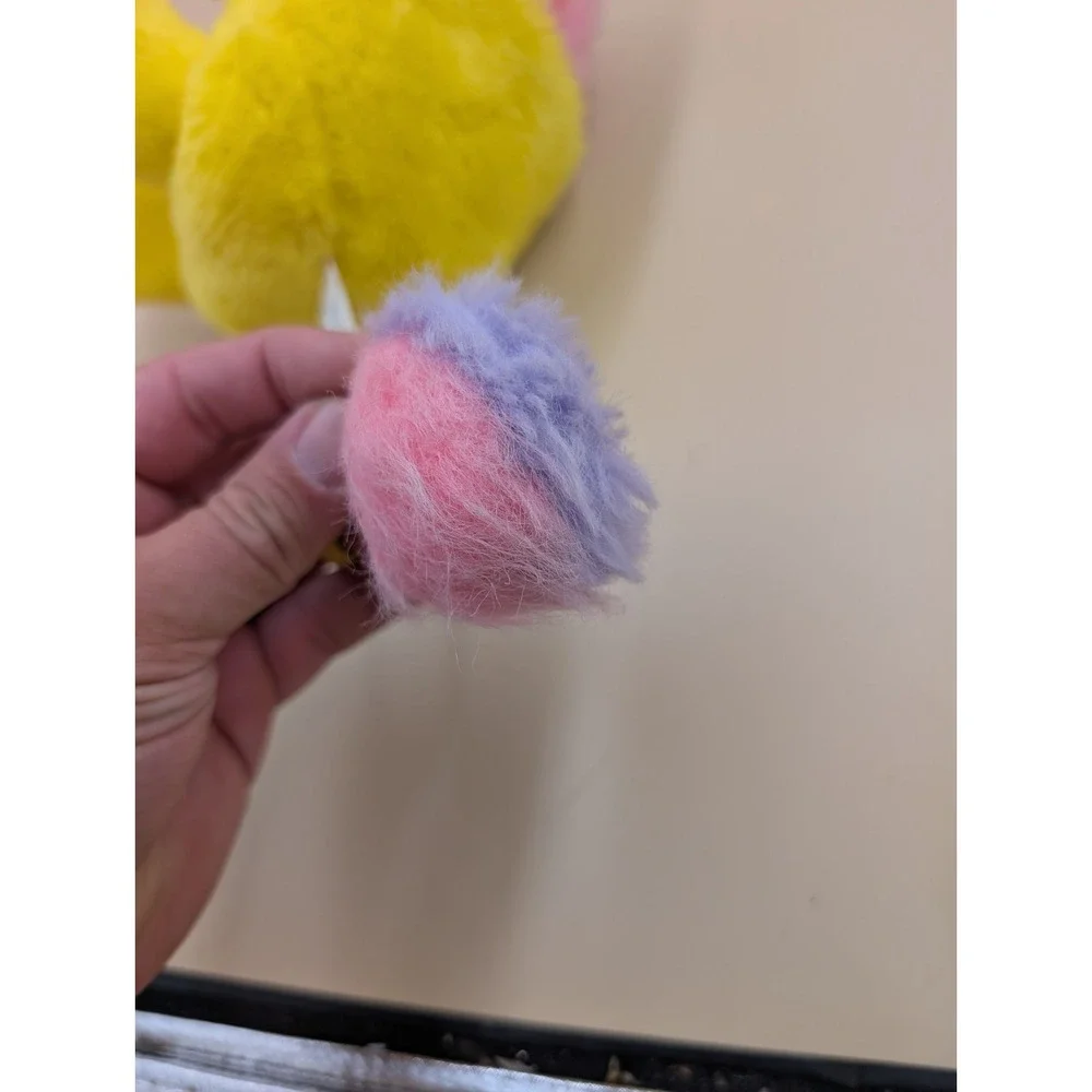 1986 Popples Potato Chip Yellow Plush Mini Stuffed Animal Vintage